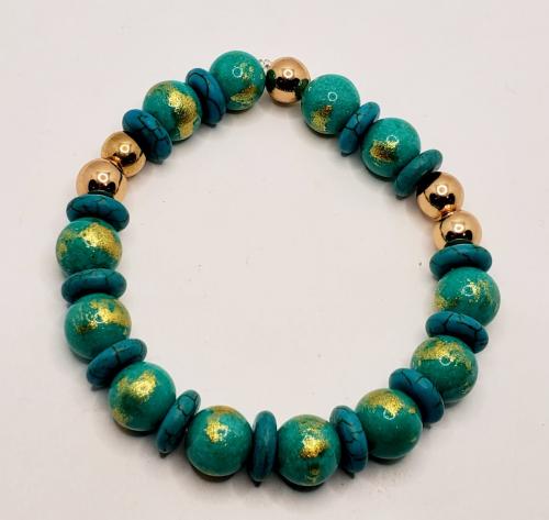 Turquoise and Gold Bracelet 