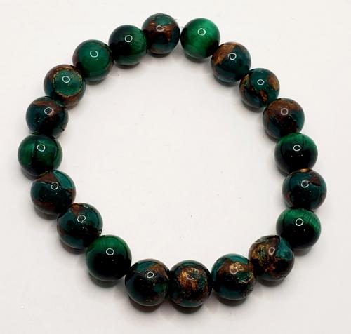 Green and Tan Marble Bracelet