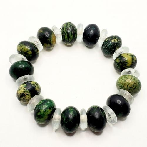 Marbled green Ghanian Bracelet 