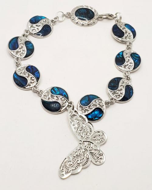 Ocean Butterfly Charm Bracelet 