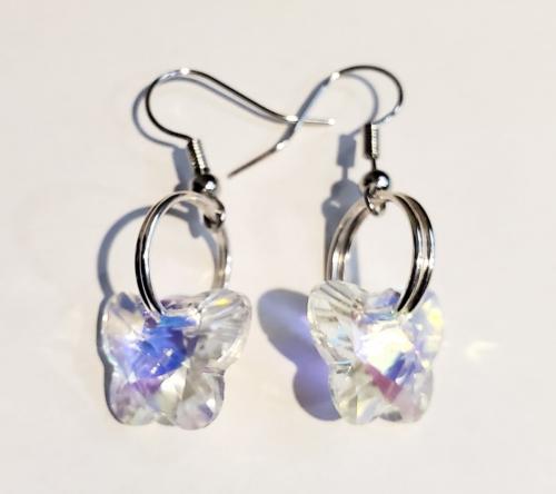 Crystal Butterfly Earrings 