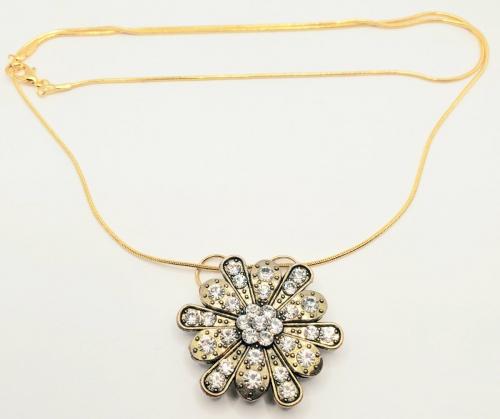 Sparkle Flower Statement Necklace 