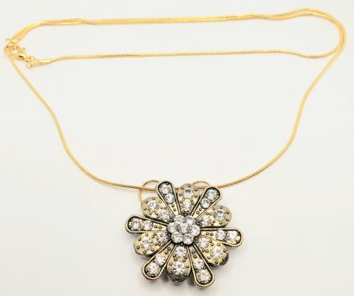 Sparkle Flower Statement Necklace 