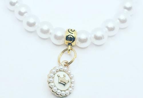 Crown and Pearl Bracelet 