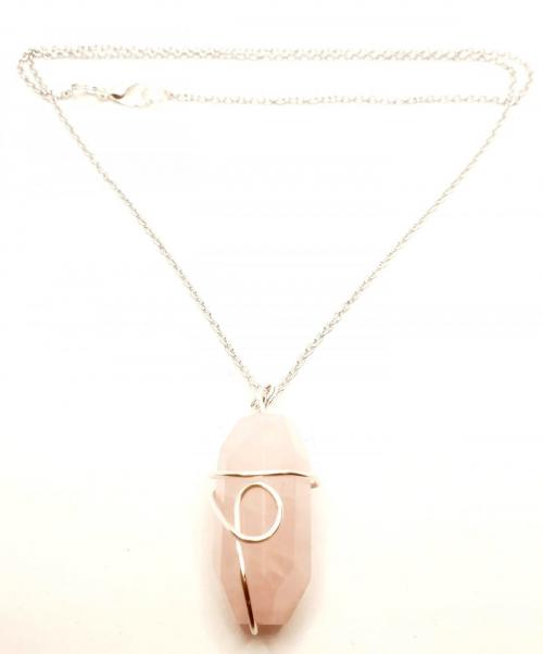 Pink Quartz Necklace 