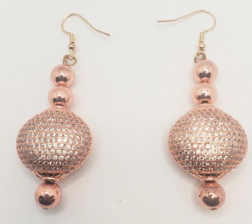 Rose and Sparkle Earrings 