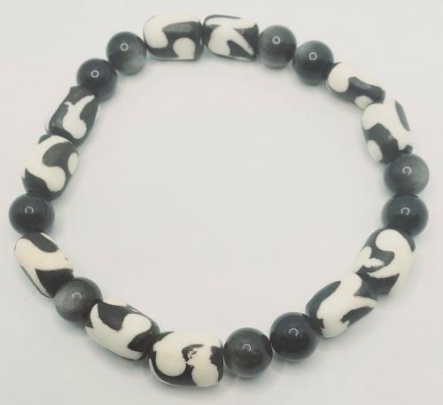 Black and Bone Bracelet