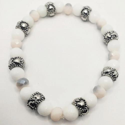 Grey, White, and Silver Bracelet 