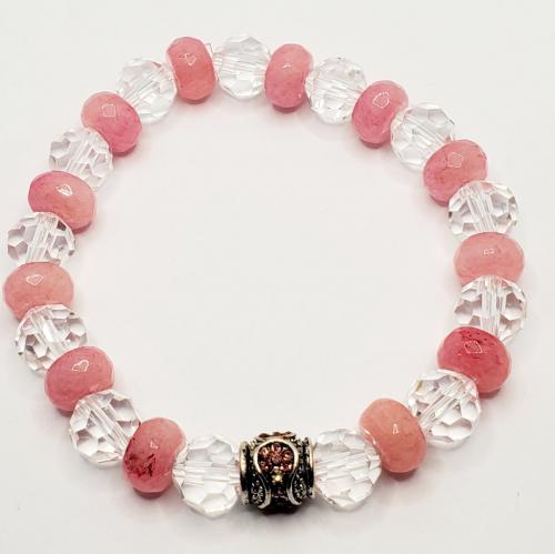 Pink and Crystal Bracelet 