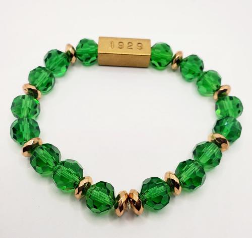 Green and Gold Soror Bracelete