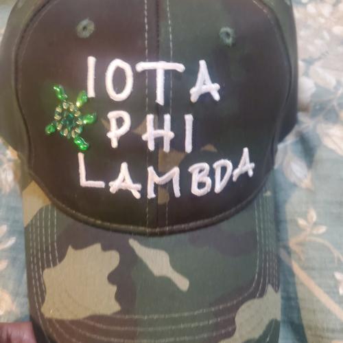 Iota Phi Lambda Camo Baseball Hat 