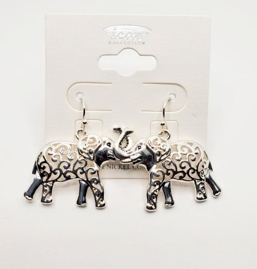 Filigree Elephant Earrings