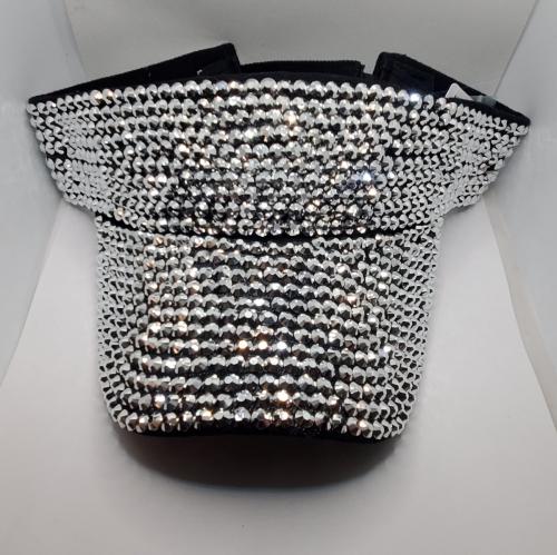 Black and Silver Sparkle Visor