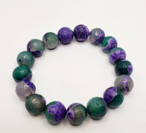 Purple and Green Marble Bracelet 