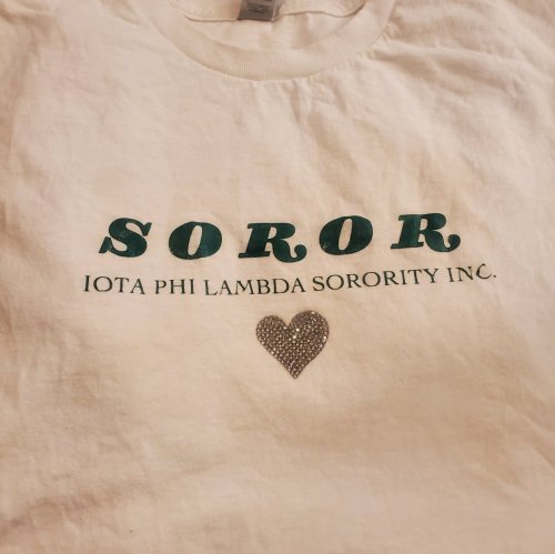White Soror Heart Tshirt