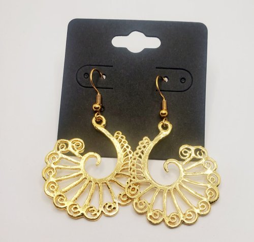 Gold Swan Earring