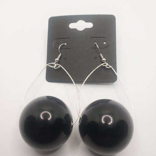 Large Black Pearl Earring