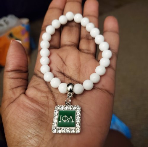 White Iota Bracelet 