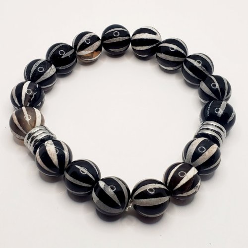 Black and white Stripped Bracelet