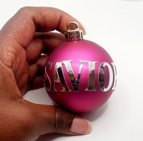 Burgundy Savior Ornament