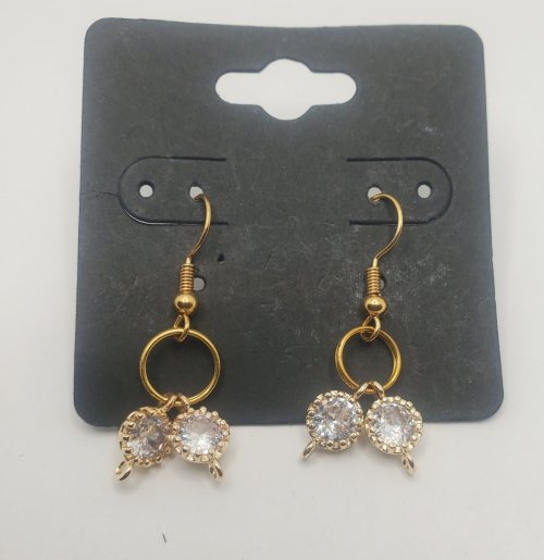 Small Gold Sparkle Earrings