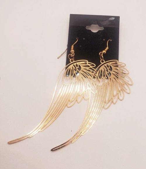 Gold Wing Earrings 