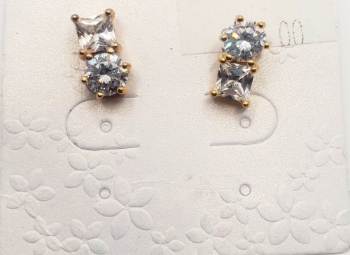 Gold Crystal Studs