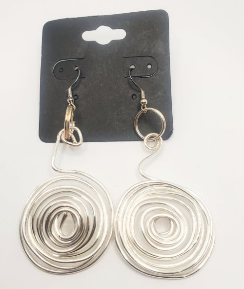 Silver Wire Wrapped Earrings 