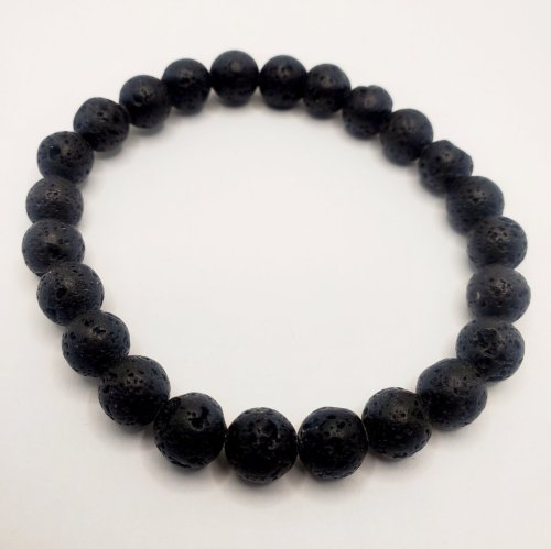 Black Lava Bead Bracelet