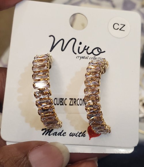 Gold Sparkle Hoops