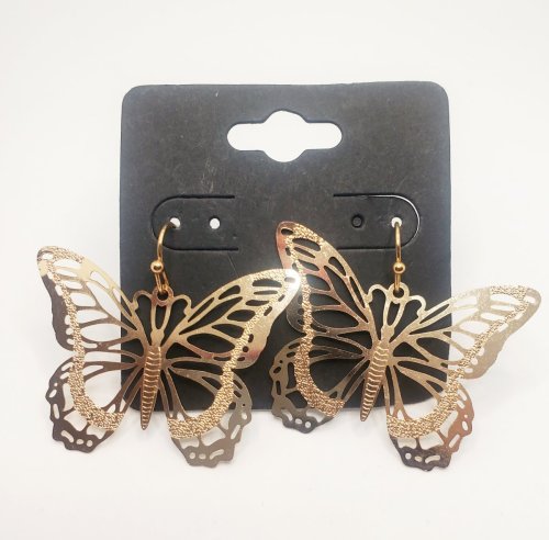 Gold Butterfly Earrings
