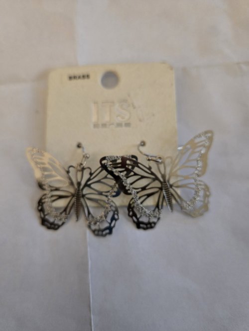 Silver Butterfly Earrings