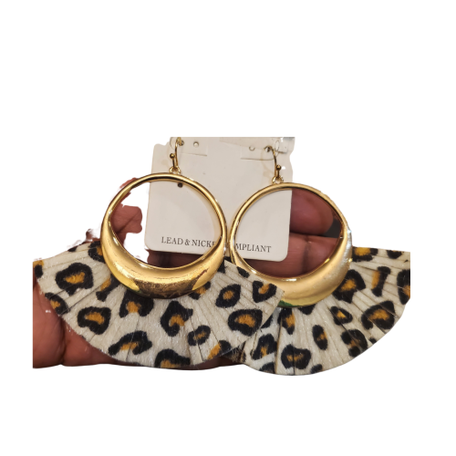 Gold Leopard Earrings