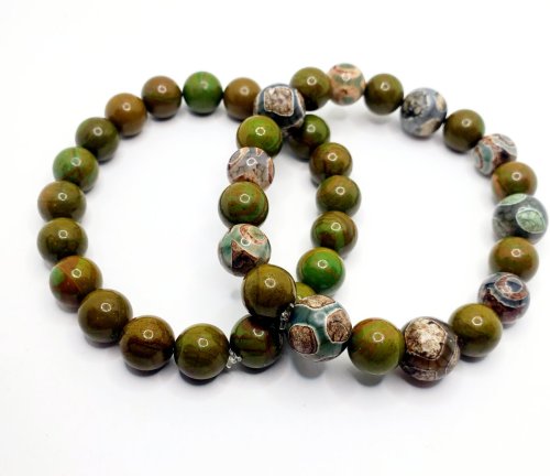 Olive Green Tibetan Stack 
