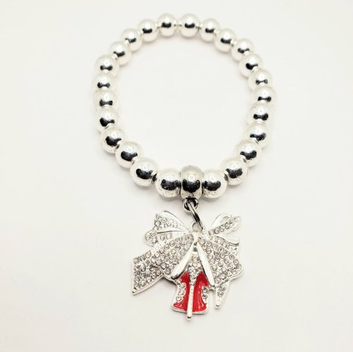 Silver Red Bottoms Bracelet