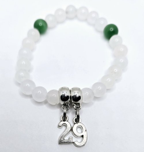 White and Green 29 Bracelet