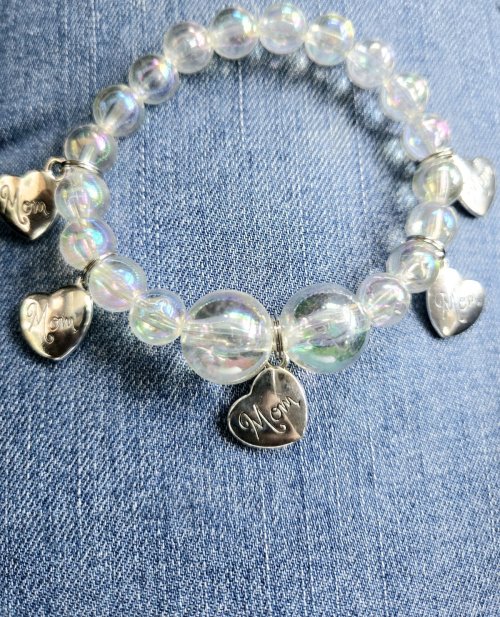 Transparent Mom Charm Bracelet 