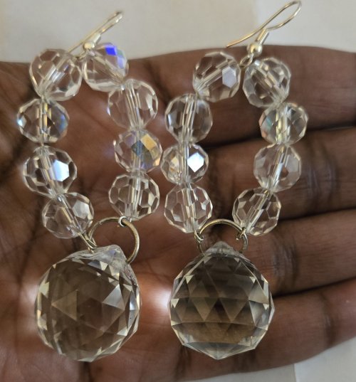 Transparent beaded Earring