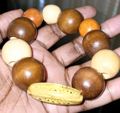 Large Wooden Beaded Bracelet