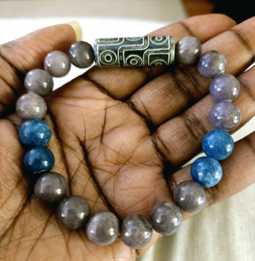 Blue and Green Tibetan Beaded Bracelet 