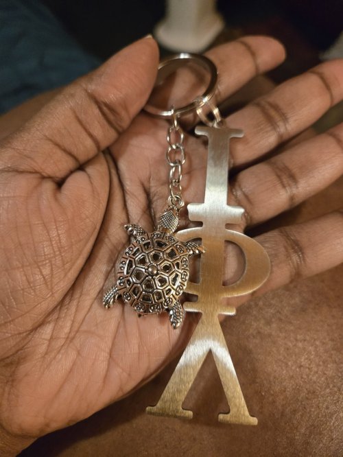 Large Iota Keyring w/Turtle